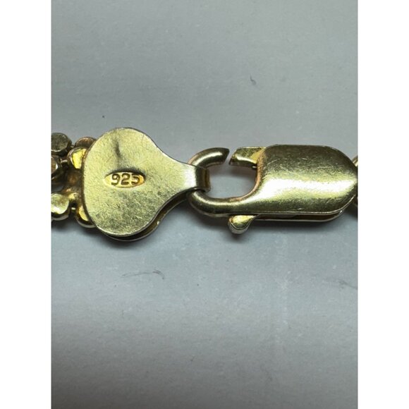 Estate Sterling Silver 925 Tri-Color Bead Multi-Strand Bracelet 7" Italy - Picture 5 of 8